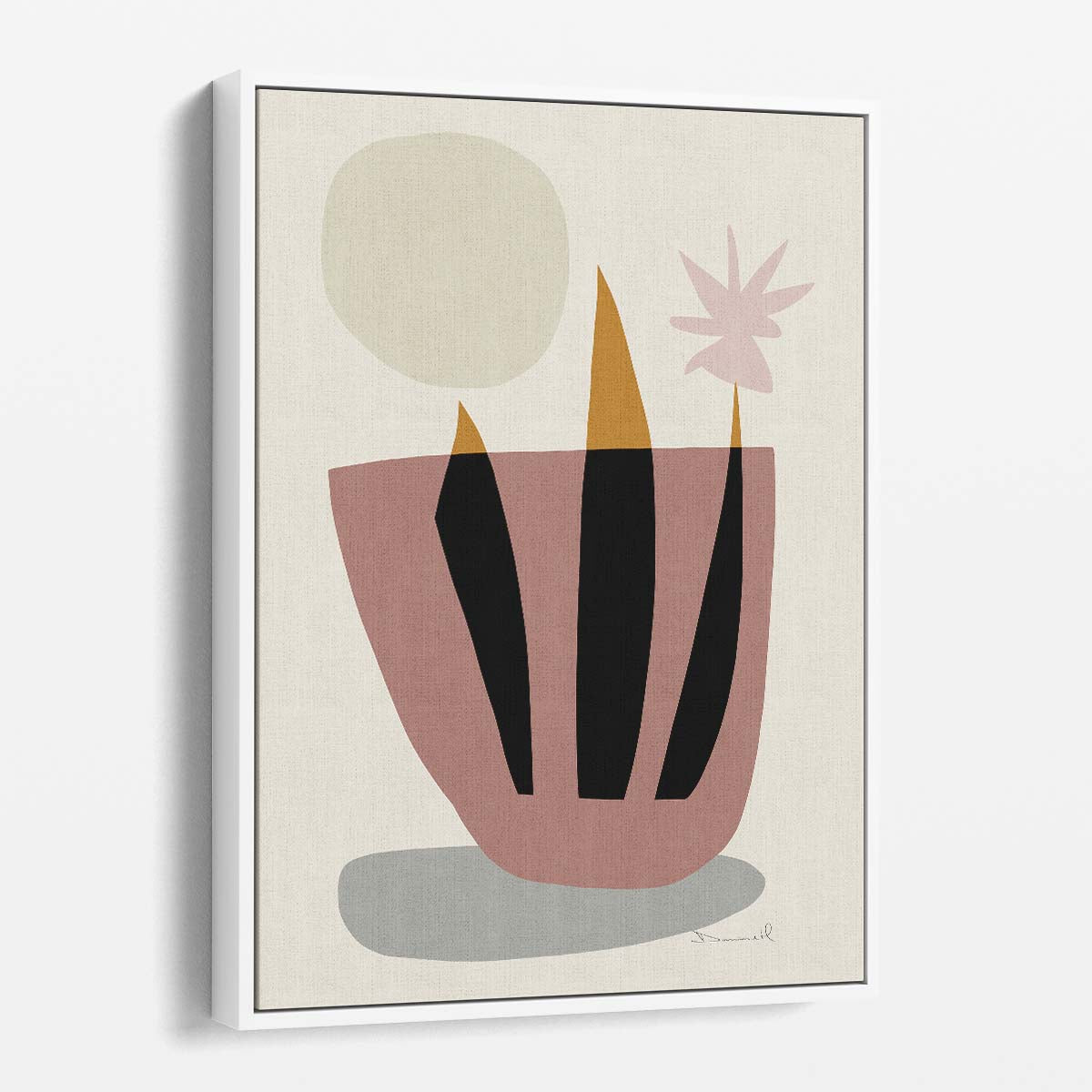 Dan Hobday's Modern Minimalistic Botanical Illustration on White Background by Luxuriance Designs, made in USA