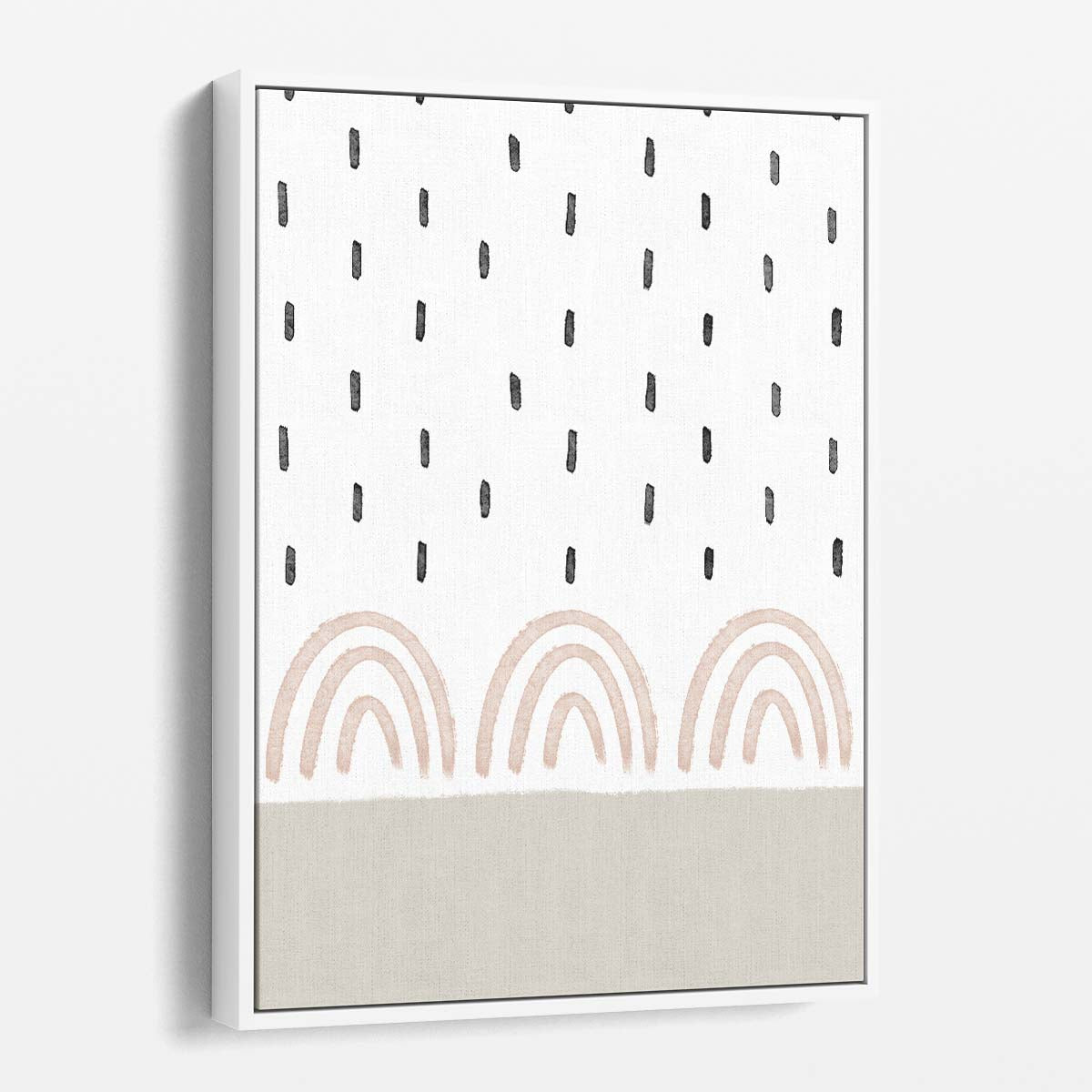 Abstract Beige Arch-Shaped Rainbows Illustration Art by Uplusmestudio by Luxuriance Designs, made in USA