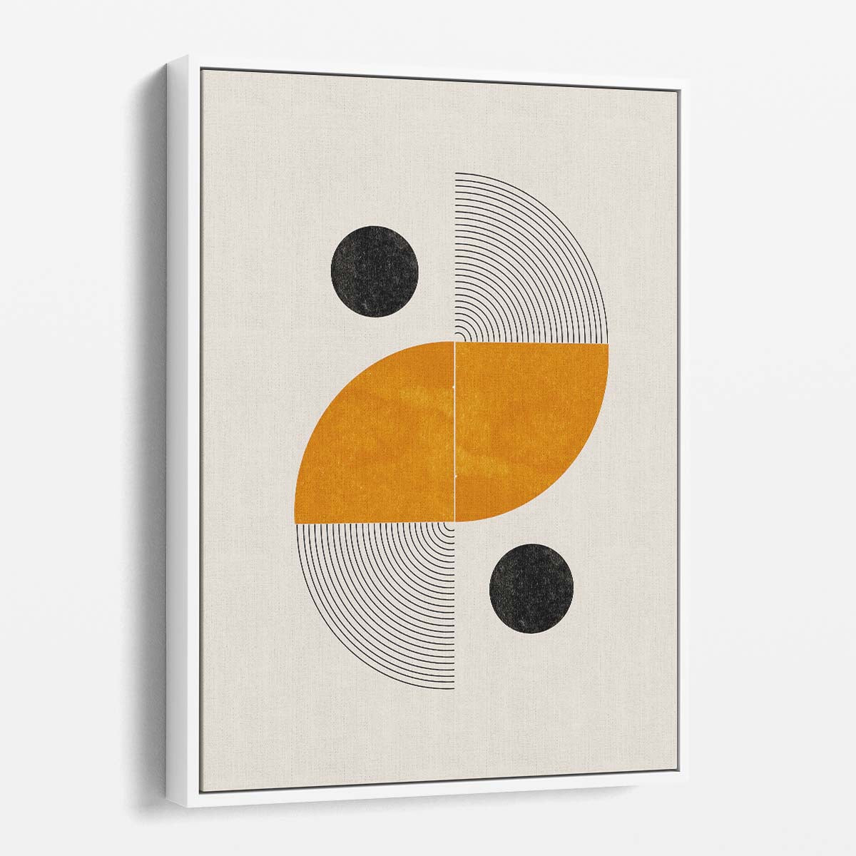 Mid-Century Golden Geometric Illustration Wall Art by MIUUS STUDIO by Luxuriance Designs, made in USA