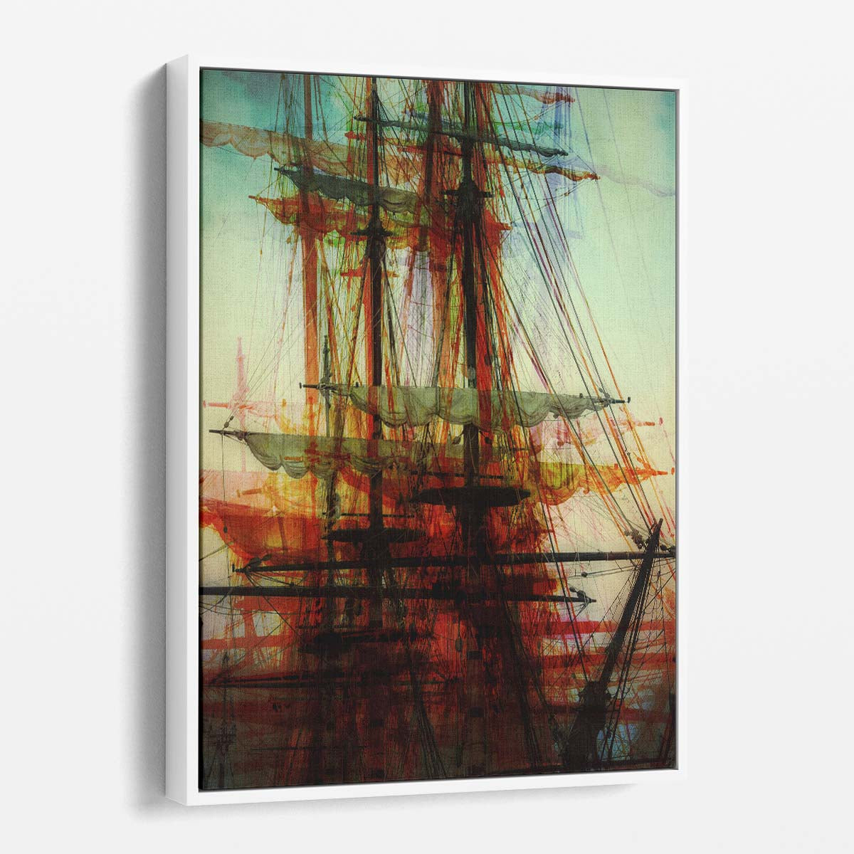 Vintage Nautical Photography Art - Abstract Sailing Boat, California by Luxuriance Designs, made in USA