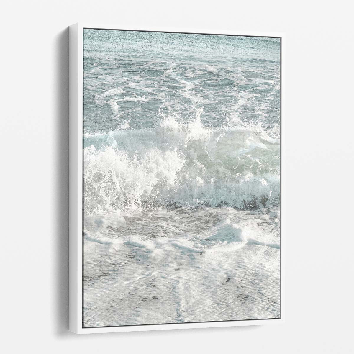 Coastal Abstract Seascape Faded Water Wave Beach Photography Art by Luxuriance Designs, made in USA