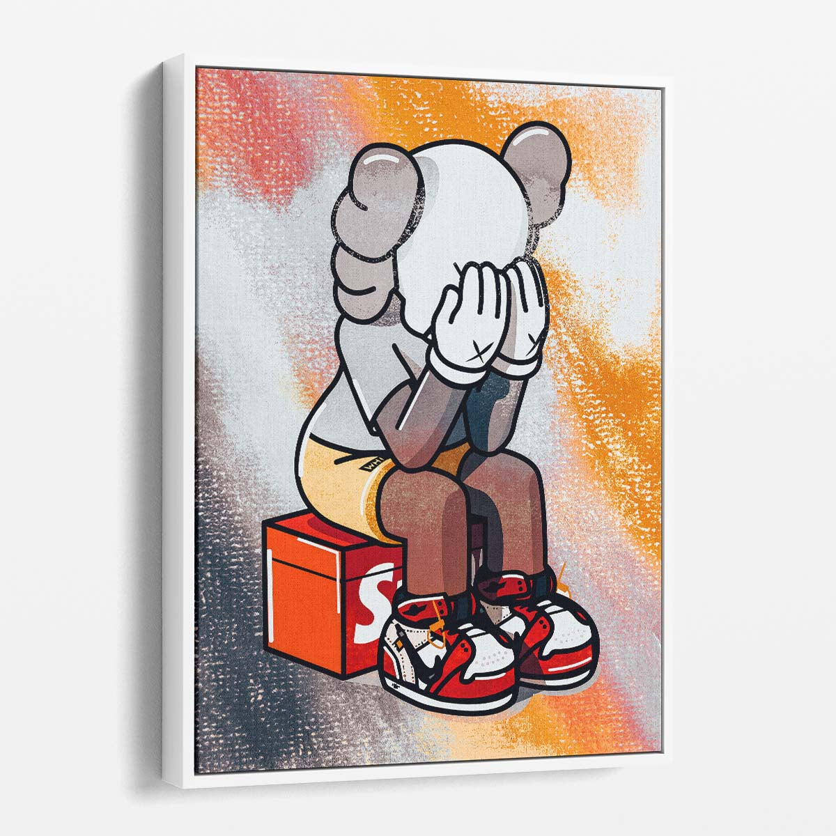 Supreme Kaws Cartoon Wall Art by Luxuriance Designs. Made in USA.