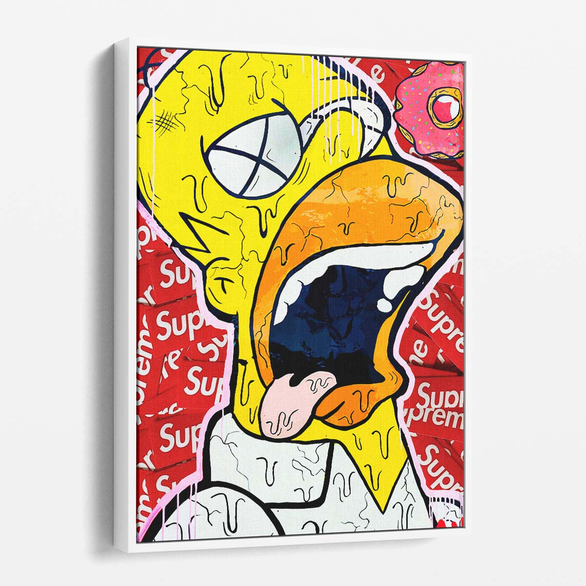 Supreme Lethargic Simpson Wall Art by Luxuriance Designs. Made in USA.