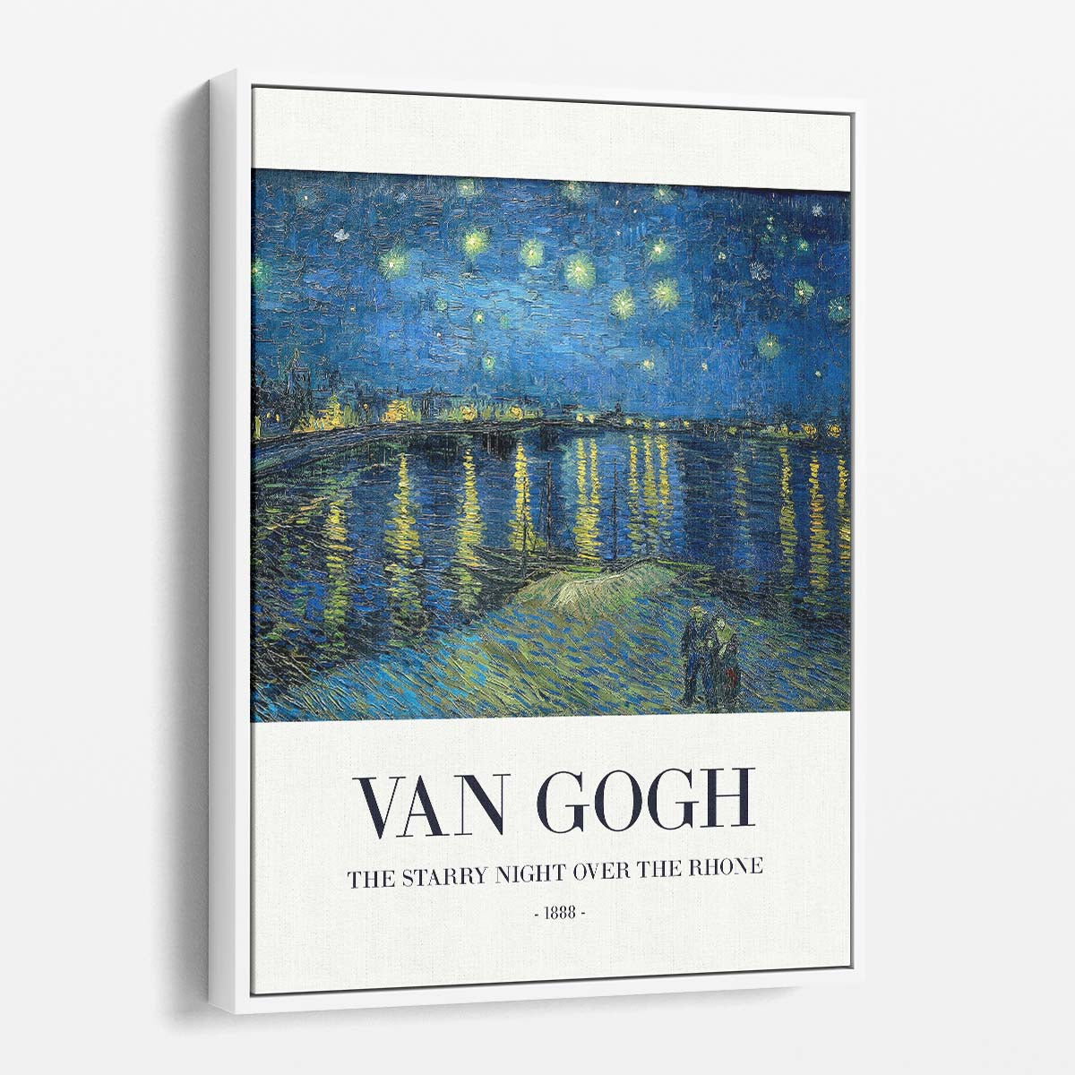 Vincent Van Gogh's Starry Night Over The Rhone Acrylic Painting Poster by Luxuriance Designs, made in USA