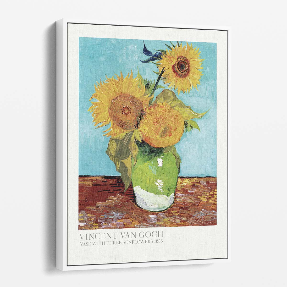 Van Gogh's Colorful Sunflowers in Vase, Botanical Oil Painting Poster by Luxuriance Designs, made in USA