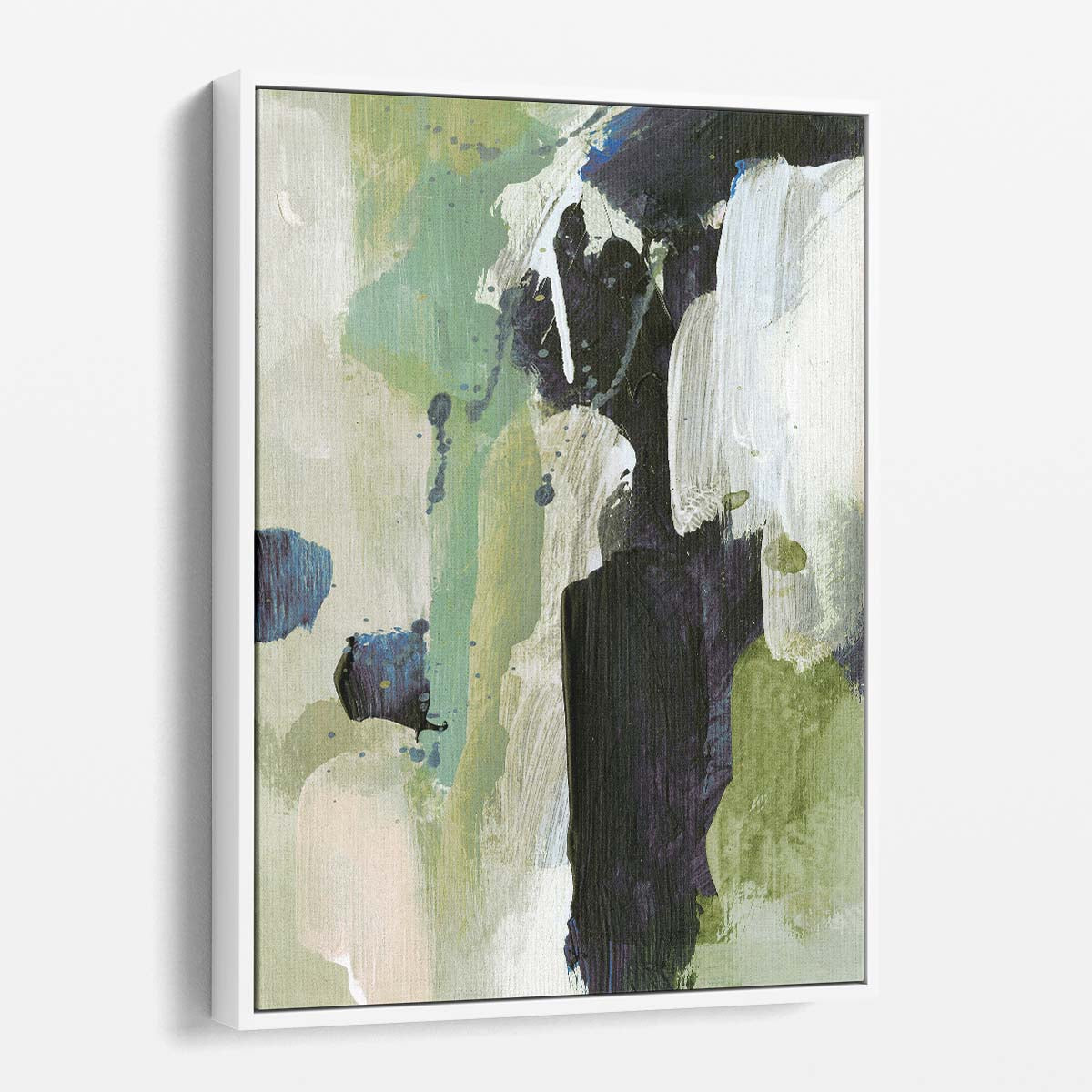 Dan Hobday's Modern Minimalistic Green Waterfall Abstract Illustration by Luxuriance Designs, made in USA