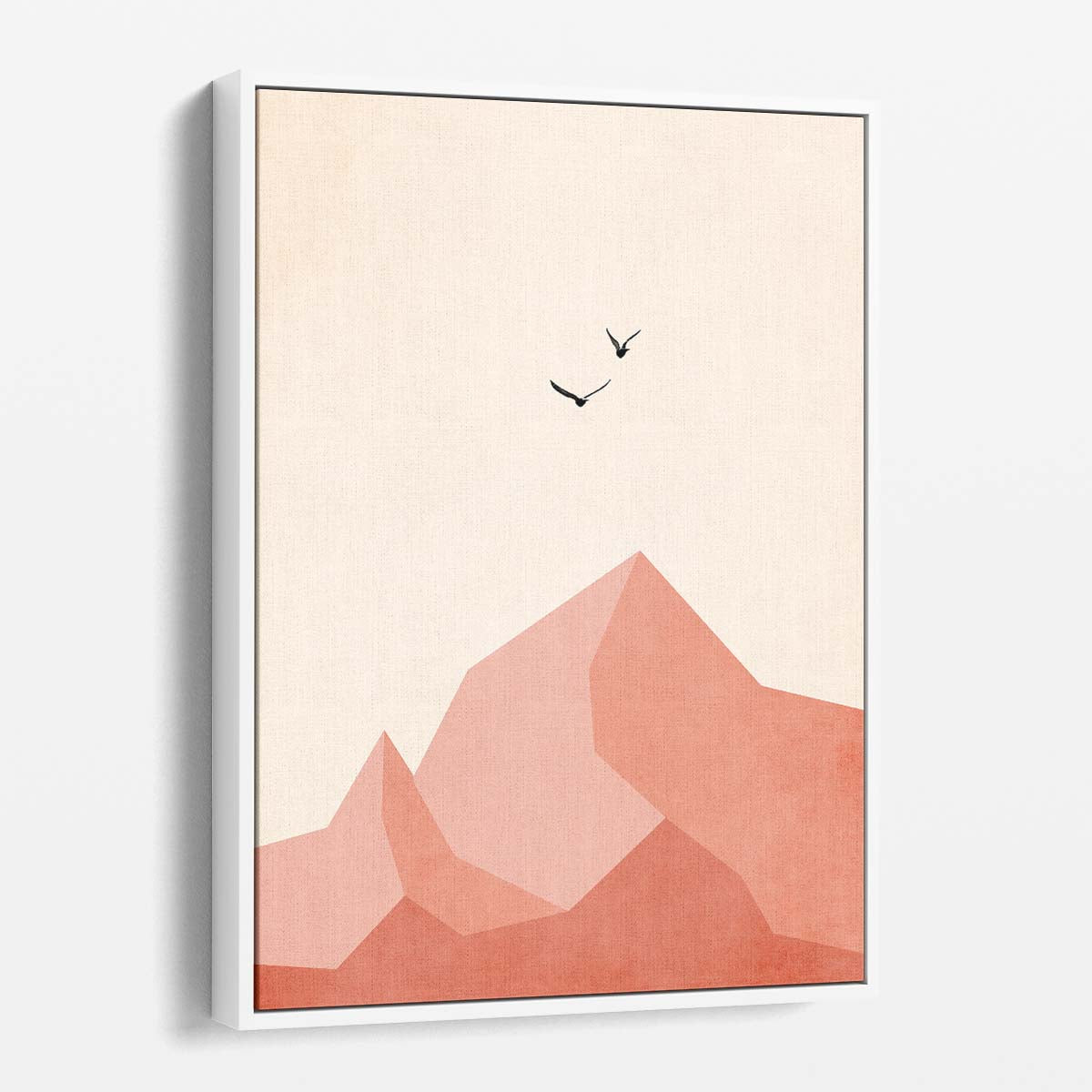 Kubistika's Bright Red Bird Illustration on Zugspitze Mountain Landscape by Luxuriance Designs, made in USA