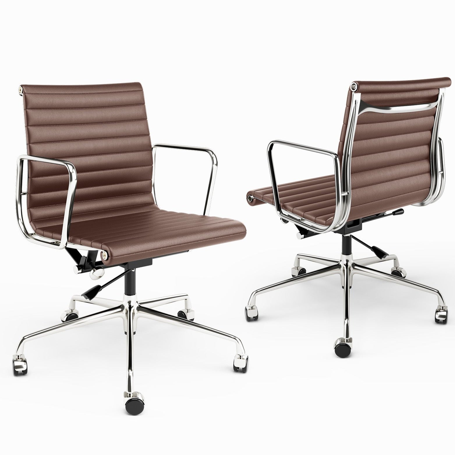 Luxuriance Designs - Eames Aluminum Group Chair - Brown Color and Low Back - Review