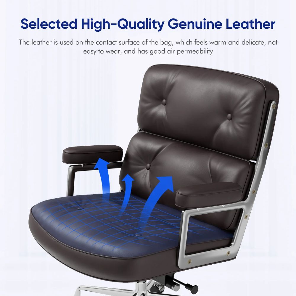 Luxuriance Designs - Eames Executive Office Chair Replica - Genuine Real Leather - Review